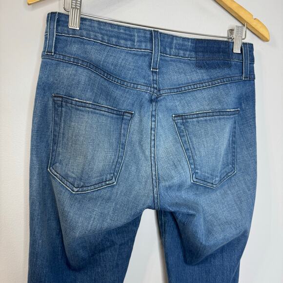 AMO  Stix Crop Ankle Jeans Bluebeam Stretch Blue Preppy Women's 27 - Picture 7 of 12